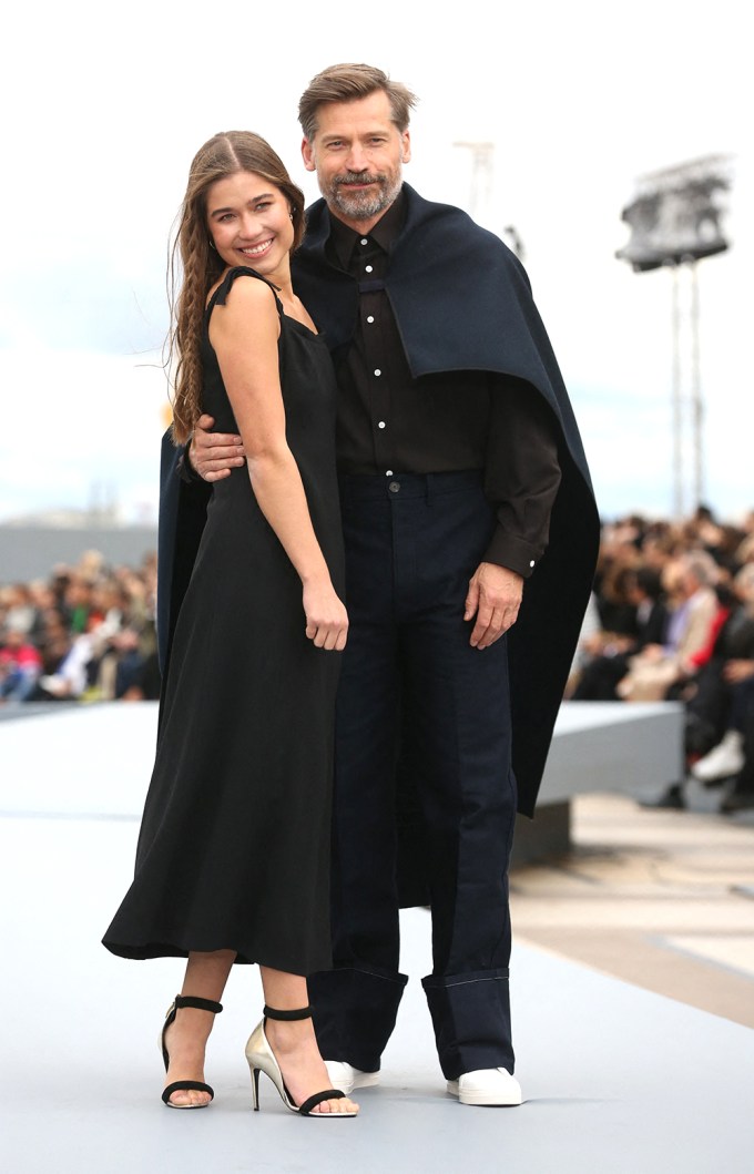 Nikolaj Coster-Waldau & His Daughter Fillippa At Paris Fashion Week