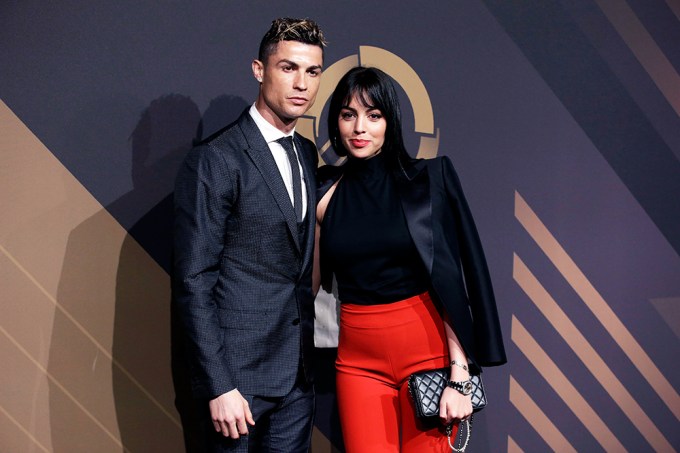 Cristiano Ronaldo with his girlfriend at the Soccer Awards
