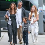 Jessica Alba and Cash Warren and seen out for Dinner with their children