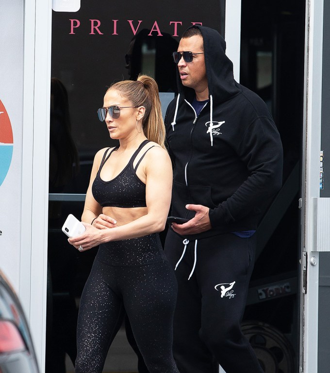 Jennifer Lopez & Alex Rodriguez Get In a Workout