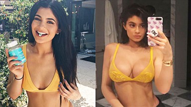 Kylie Jenner In A Yellow Bra
