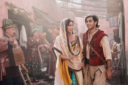 Editorial use only. No book cover usage.
Mandatory Credit: Photo by Daniel Smith/Disney/Kobal/Shutterstock (10247283e)
Naomi Scott as Jasmine and Mena Massoud as Aladdin
'Aladdin' Film - 2019
A kindhearted street urchin and a power-hungry Grand Vizier vie for a magic lamp that has the power to make their deepest wishes come true.