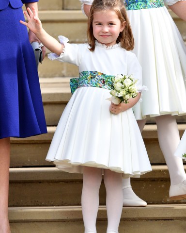 Princess CharlotteThe wedding of Princess Eugenie and Jack Brooksbank, Carriage Procession, Windsor, Berkshire, UK - 12 Oct 2018