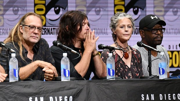 Greg Nicotero, Norman Reedus, Melissa McBride and Lennie James
'The Walking Dead' TV show panel, Comic-Con International, San Diego, USA - 21 Jul 2017