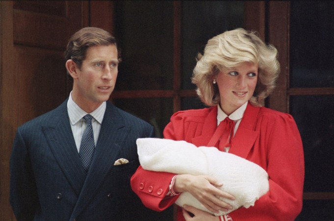 Prince Charles & Princess Diana With Baby Harry