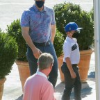 *EXCLUSIVE* Chris Pratt attends an event at a golf club with his son Jack