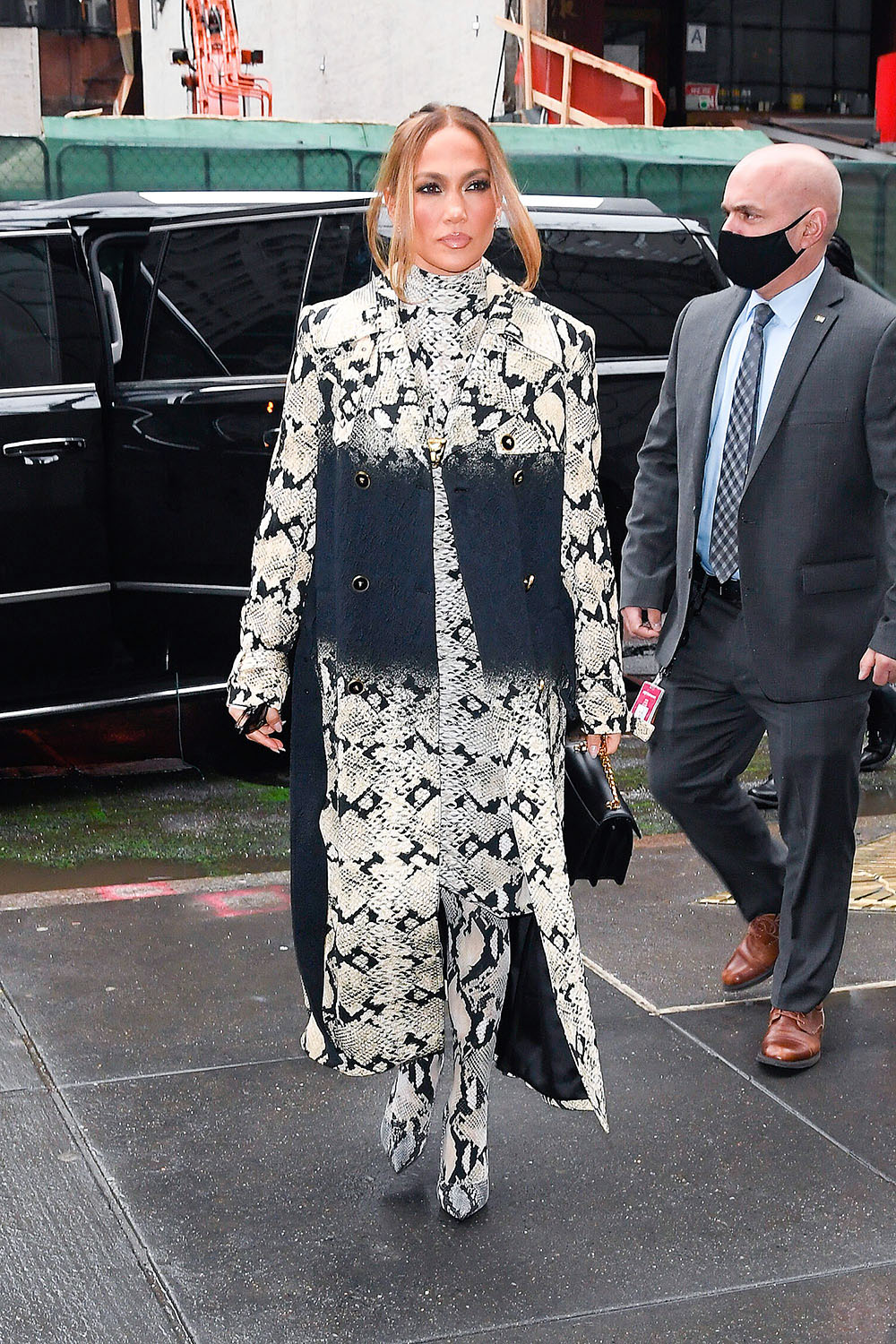 Jennifer Lopez arrives at NBC, New York, USA - 03 Feb 2022