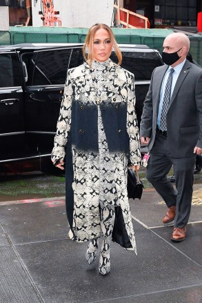 Jennifer Lopez is seen at The Today ShowJennifer Lopez arrives at NBC, New York, USA - 03 Feb 2022