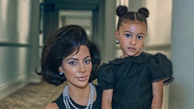 Kim Kardashian and daughter North West in Interview magazine