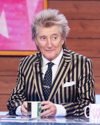 Editorial use onlyMandatory Credit: Photo by Ken McKay/ITV/Shutterstock (10495338o)Rod Stewart'Loose Women' TV show, London, UK - 09 Dec 2019ROD STEWART & GAME PANDA OR PENGUIN We've got so much to talk to Rod about that we're having him on for two parts! We'll also be unearthing a few more secrets with Rod as we play a quick game of 'Panda or Penguin'.