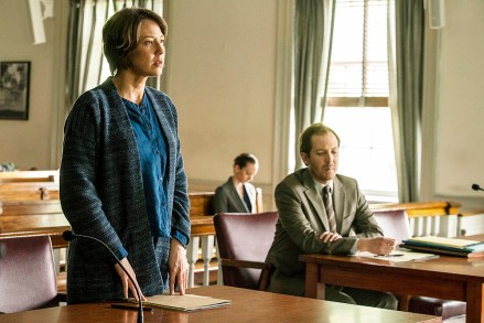 THE SINNER -- "Part II" Episode 202 -- Pictured: Carrie Coon as Vera Walker -- (Photo by: Zach Dilgard/USA Network)