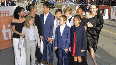Angelina Jolie with her kids at TIFF