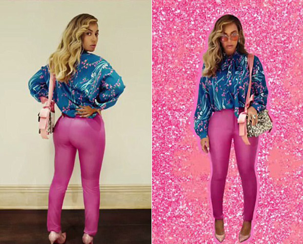 Beyonce wearing tight pants just three months after giving birth to twins
