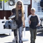 *EXCLUSIVE* Fergie and her son Axl rock Guns N' Roses concert tees to lunch together