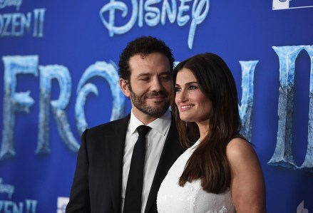 Idina Menzel, Aaron Lohr. Idina Menzel, right, and Aaron Lohr arrive at the world premiere of "Frozen 2" at the Dolby Theatre, in Los Angeles
World Premiere of "Frozen 2" - Arrivals, Los Angeles, USA - 07 Nov 2019