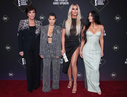 Kris Jenner, Kourtney Kardashian, Khloe Kardashian and Kim Kardashian West
45th Annual People's Choice Awards, Arrivals, Barker Hanger, Los Angeles, USA - 10 Nov 2019