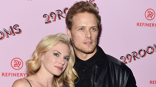 Sam Heughan and his girlfriend, MacKenzie Mauzy, hit up a red carpet in a r...