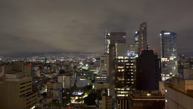 A general view of Mexico City after an earthquake, in the early morning hours of . A massive 8.1-magnitude earthquake hit off Mexico's southern coast, toppling houses in Chiapas state, causing at least three deaths and setting off a tsunami warning, officials said FridayEarthquake, Mexico City, Mexico - 08 Sep 2017
