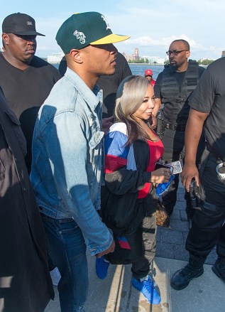 Tameka "Tiny" Harris supports T.I. as he headlines Pennsylvania Care Health and Wellness Fest at the Great Plaza at Penn's Landing in Philadelphia, PAPictured: T.I. and Tameka "Tiny" HarrisRef: SPL5012894 280718 NON-EXCLUSIVEPicture by: Ouzounova/Splash / SplashNews.comSplash News and PicturesLos Angeles: 310-821-2666New York: 212-619-2666London: 0207 644 7656Milan: +39 02 4399 8577Sydney: +61 02 9240 7700photodesk@splashnews.comWorld Rights