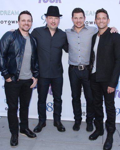 98 Degrees - Drew Lachey, Justin Jeffre, Nick Lachey and Jeff Timmons
My2k Tour launch, Los Angeles, America - 26 Apr 2016