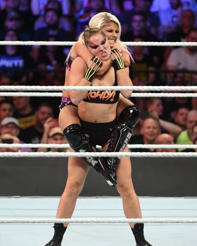 Alexa Bliss and Ronda Rousey
WWE SummerSlam, New York, USA - 19 Aug 2018