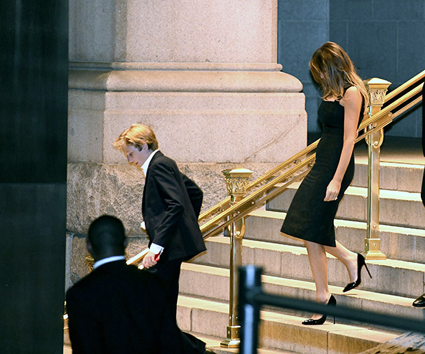 Melania & Barron Trump at Dinner