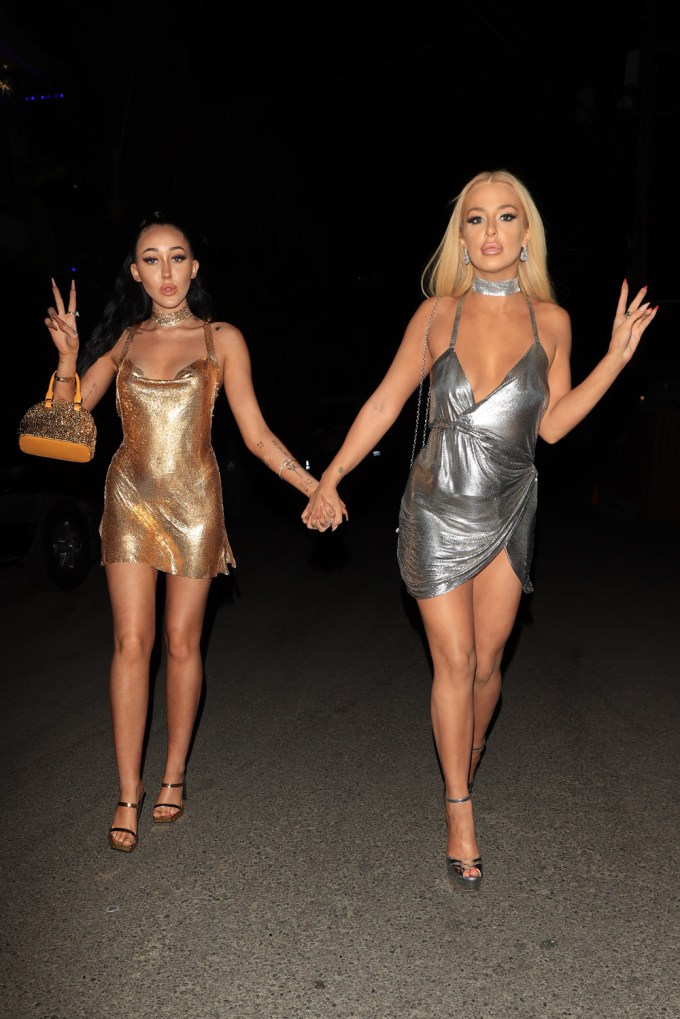 Noah Cyrus and Tana Mongeau as Kim Kardashian as Paris Hilton