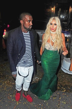 Blonde Mermaid Kim Kardashian and her captain Kanye West arrive at the Halloween partyPictured: Kim Kardashian,Kanye West,Kim KardashianKanye WestRef: SPL452177 271012 NON-EXCLUSIVEPicture by: SplashNews.comSplash News and PicturesLos Angeles: 310-821-2666New York: 212-619-2666London: 0207 644 7656Milan: +39 02 4399 8577Sydney: +61 02 9240 7700photodesk@splashnews.comWorld Rights