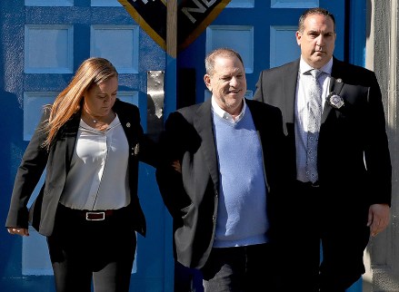 Harvey Weinstein
Harvey Weinstein charged in New York, USA - 25 May 2018
Former movie producer Harvey Weinstein (C) exits the New York City First Police Precinct after being booked with multiple sexual assault charges in New York, New York, USA, 25 May 2018. According to reports, Weinstein will be facing charges of first-degree rape and third-degree rape in one case, and with first-degree criminal sex act in another case.