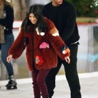 Kourtney Kardashian and boyfriend Younes Bendjima romantically ice skating together at a party in Thousand Oaks