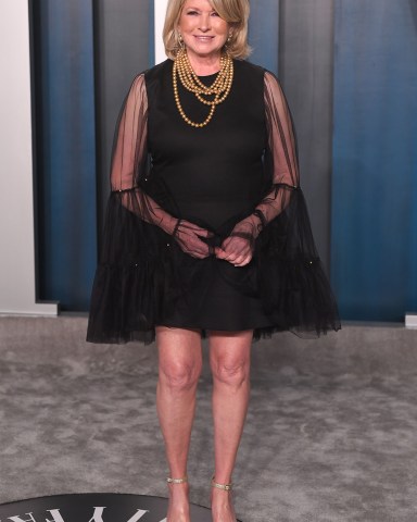 Martha Stewart Vanity Fair Oscar Party, Arrivals, Los Angeles, USA - 09 Feb 2020 Wearing Giambattista Valli