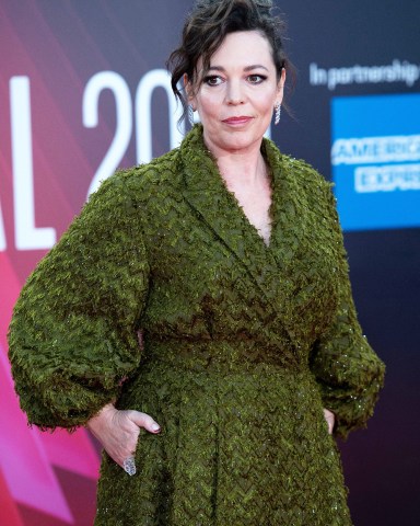 Olivia Colman attending The Lost Daughter Premiere as part of the 65th BFI London Film Festival at the Royal Festival Hall in London, England on October 13, 2021.
London BFI - The Lost Daughter Premiere - 13 Oct 2021