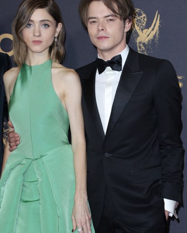 Natalia Dyer and Charlie Heaton 69th Primetime Emmy Awards, Arrivals, Los Angeles, USA - 17 Sep 2017