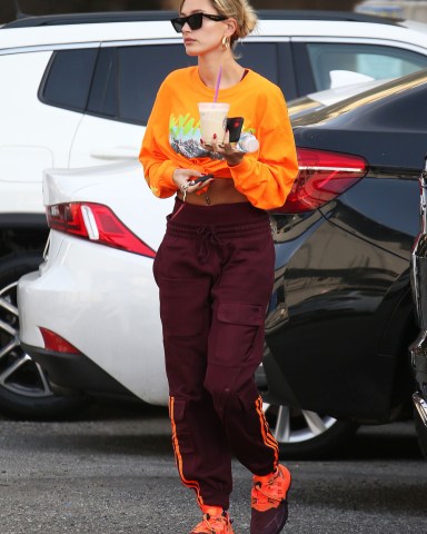 Hailey Bieber Hailey Bieber out and about, Los Angeles, USA - 15 Jan 2020 Wearing Adidas X Ivy Park