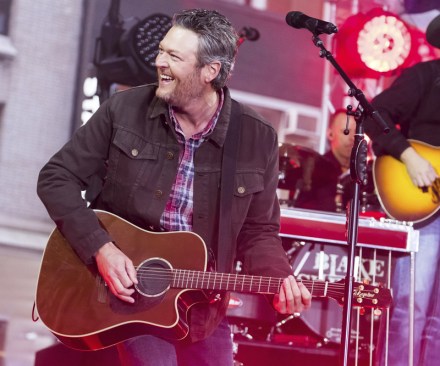 Blake Shelton performs on NBC's show. "today" NEW YORK, OCTOBER 31, 2017: NBC's Today Show Halloween 2017, showing Halloween special at Rockefeller Plaza, New York, NY, October 31, 2017