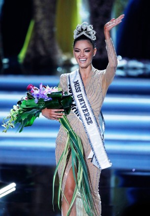 Miss South Africa Demi-Leigh Nel-Peters waves after she was announced as the new Miss Universe at the Miss Universe pageant, in Las Vegas
Miss Universe, Las Vegas, USA - 26 Nov 2017