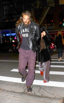 New York, NY  - *EXCLUSIVE*  - Jason Mamoa and his wife Lisa Bonet were spotted heading out for dinner this evening in chilly New York.Pictured: Jason Momoa, Lisa BonetBACKGRID USA 3 FEBRUARY 2020 BYLINE MUST READ: BlayzenPhotos / BACKGRIDUSA: +1 310 798 9111 / usasales@backgrid.comUK: +44 208 344 2007 / uksales@backgrid.com*UK Clients - Pictures Containing ChildrenPlease Pixelate Face Prior To Publication*