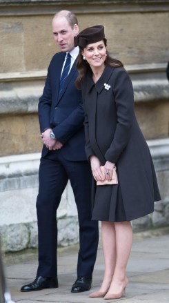 Prince William and Catherine Duchess of Cambridge
Easter Sunday service, St George's Chapel, Windsor Castle, UK - 01 Apr 2018