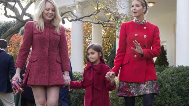 Ivanka Trump, Tiffany Trump and Arabella
70th National Thanksgiving Turkey Pardoning Ceremony, Washington, USA - 21 Nov 2017
First daughter Ivanka Trump (R) walks with her daughter Arabella (C) and Tiffany Trump (L) in the Rose Garden after  attending the 70th National Thanksgiving Turkey Pardoning Ceremony, at the White House in Washington, DC, USA, 21 November 2017. This year's turkeys are from Minnesota and are named 'Drumstick' and 'Wishbone' and are 47 and 37 pounds respectively. Following the pardoning the birds will go to Virginia Tech's 'Gobbler's Rest'.