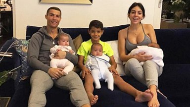 Cristiano Ronaldo with his girlfriend and four kids