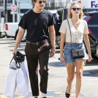 *EXCLUSIVE* Stranger Things star Joe Keery and Maika Monroe end a shopping outing at Sandro in Beverly Hills