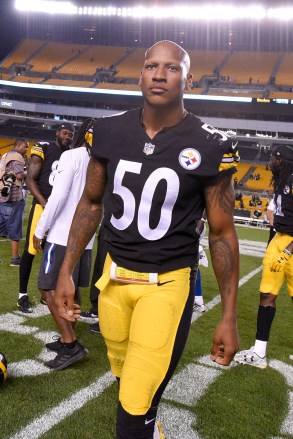 Pittsburgh Steelers inside linebacker Ryan Shazier (50) after an NFL preseason football game against the Indianapolis Colts, in Pittsburgh
Colts Steelers Football, Pittsburgh, USA - 26 Aug 2017