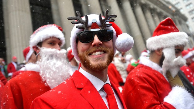 People participate in SantaCon
SantaCon, New York, USA  - 09 Dec 2017