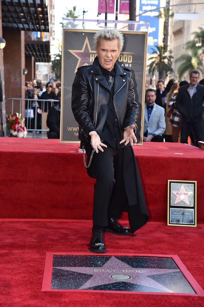 Billy Idol honored with a star on the Hollywood Walk of Fame, Los Angeles, California, USA – 06 Jan 2023