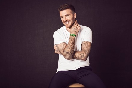 Big-hearted David Beckham has lent his support to promote a new range of ethically sourced friendship bracelets.  The football ace has teamed up with fashion brand Bottletop for its #TOGETHERBAND charity campaign, following in the footsteps of models Doutzen Kroes and Naomi Campbell.  Becks, 44, who shows off the bracelets in these campaign pics, said: "I believe children all over the world should have access to healthcare and be able to live a healthy lifestyle. "I'm proud to be a part of this campaign with @togetherbandofficial to support the @unfoundation Goal 3. Help us spread the word by wearing a band too." The #TogetherBand campaign is an initiative launched by the sustainable fashion brand and has other celebrity ambassadors including Outlander's Caitriona Balfe and Alessandra Ambrosio.  The £20 and £35 GBP Together Bands - bracelets which are made from recycled ocean plastic and repurposed illegal firearm metal - are sold to raise proceeds that go towards funding “life-changing projects to build a better future for us all” as well as spreading awareness about the issues.  Each TogetherBand pack comes with two bracelets, meaning that supporters can give their extra bracelet away to someone and pass on the message.  Beckham told a UK newsppaer that he wanted to give one to his son, Brooklyn, as well as his pal and basketball star LeBron James.  It centers around 17 sustainably bands.  Each band is colored to represent one of the 17 UN Global Goals, set in 2015 as a route map for a healthier more sustainable planet by 2030. Beckham has chosen to support Goal 3: Health and Well-being.  They are available to buy at www.togetherband.org.  He was shot by Matthew Brookes for the campaign.  Editorial use only.  Please credit Courtesy of Bottletop/MEGA.  30 Aug 2019 Pictured: David Beckham shows off bands for Bottletop #TOGETHERBAND campaign.  Photo credit: Courtesy of Bottletop/MEGA TheMegaAgency.com +1 888 505 6342 (Mega Agency TagID: MEGA491510_003.jpg) [Photo via Meg
