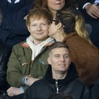 Ed Sheeran and other celebrities attend the PSG vs. Manchester City game