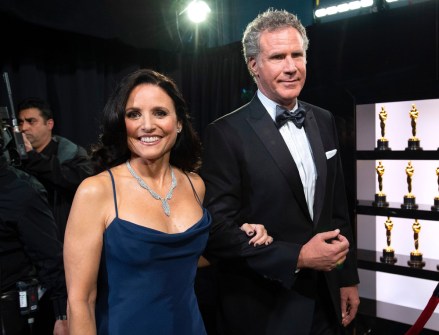 FOR EDITORIAL USE ONLY. No marketing or advertising is permitted without the prior consent of A.M.P.A.S.Mandatory Credit: Photo by A.M.P.A.S./Shutterstock (10551201od)Julia Louis-Dreyfus and Will Ferrell92nd Annual Academy Awards, Backstage, Los Angeles, USA - 09 Feb 2020