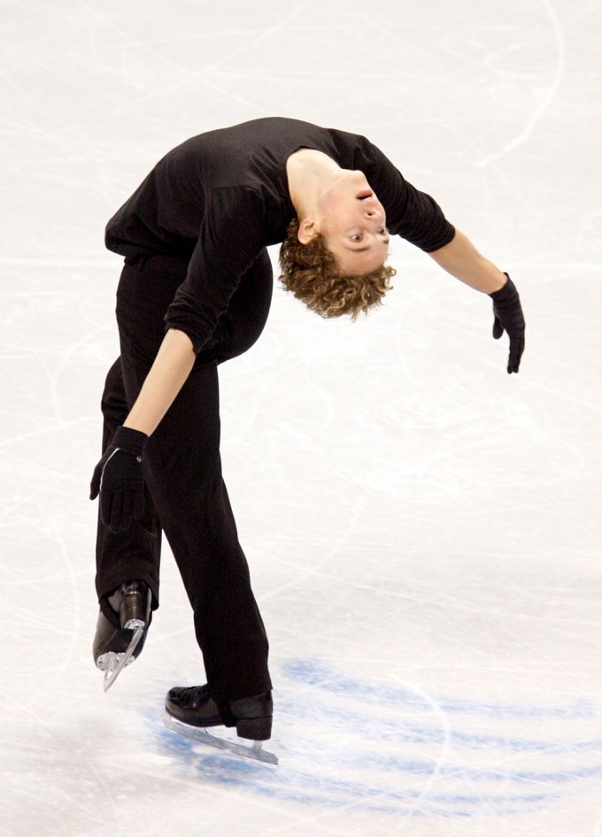 Adam Rippon Practices on the Ice