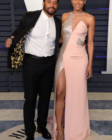 Russell Wilson and Ciara Vanity Fair Oscar Party, Arrivals, Los Angeles, USA - 24 Feb 2019