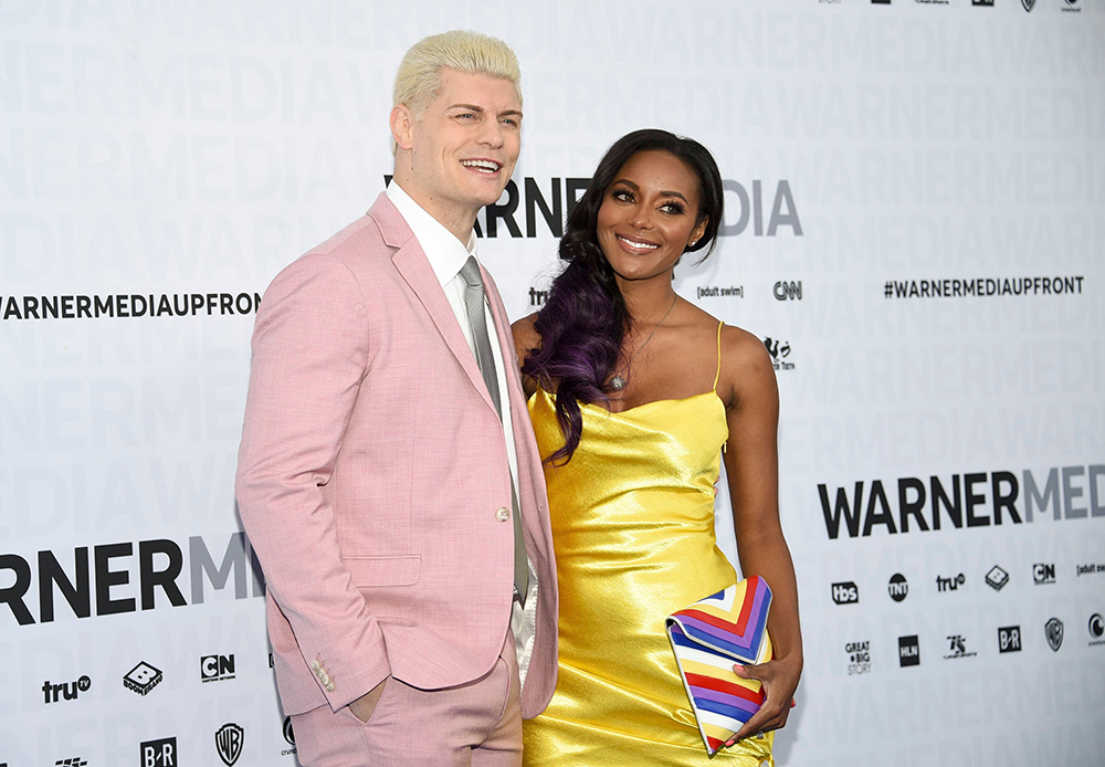 Cody Rhodes, Brandi Rhodes. Professional wrestlers Cody Rhodes, left, and Brandi Rhodes attend the WarnerMedia Upfront at Madison Square Garden, in New York
2019 WarnerMedia Upfront, New York, USA - 15 May 2019